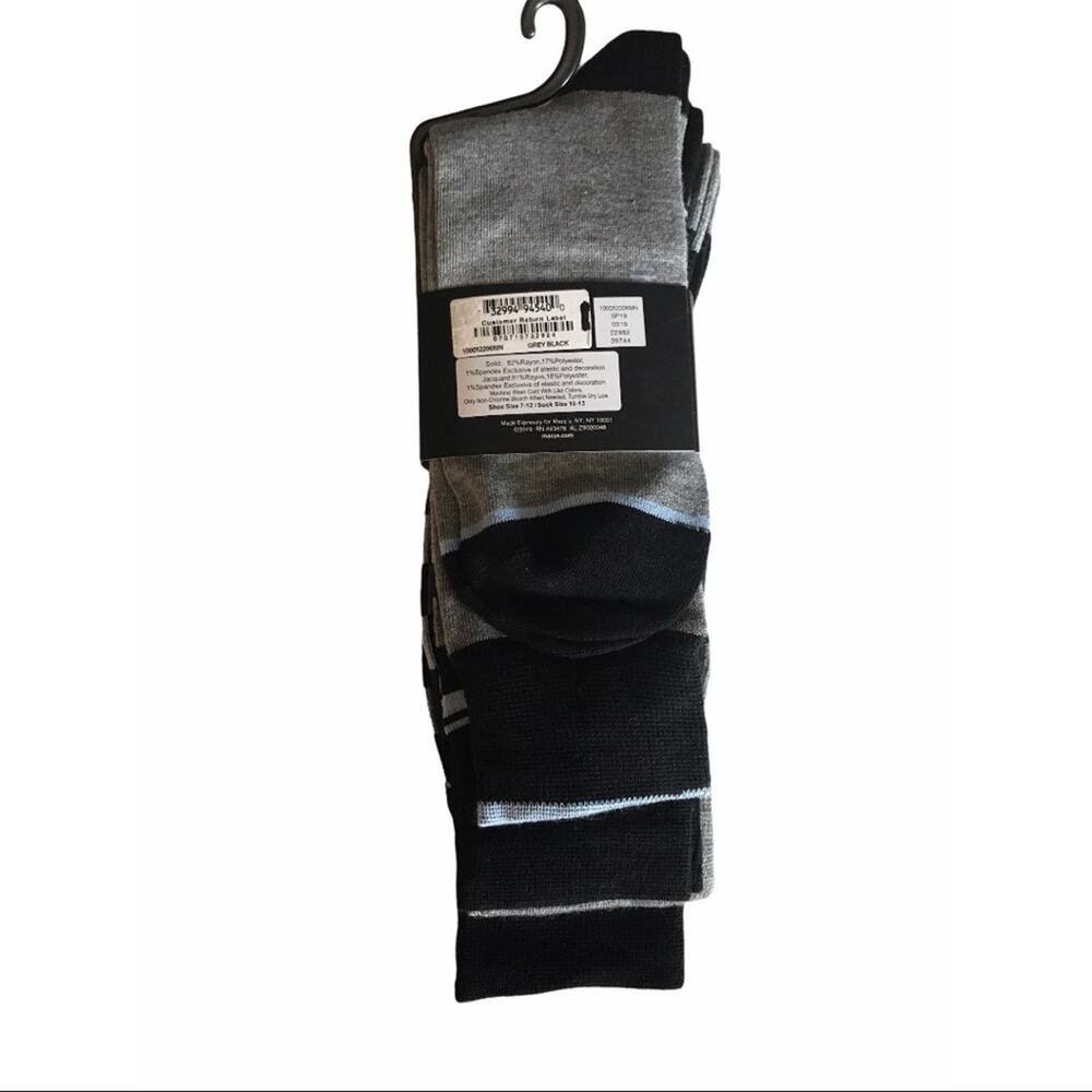 Alfani 4-pack Trouser Socks Light Blue Grey Black - Picture 2 of 4